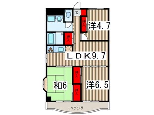 飯能サンプラザの物件間取画像